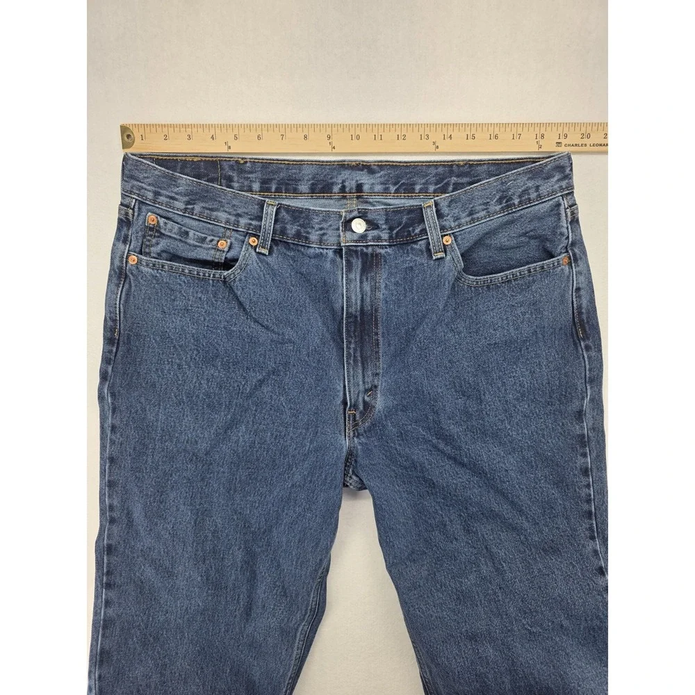 Levi's 550 Relaxed Fit Straight Leg Jeans Men's 40x34 Blue Denim Red Tab EUC